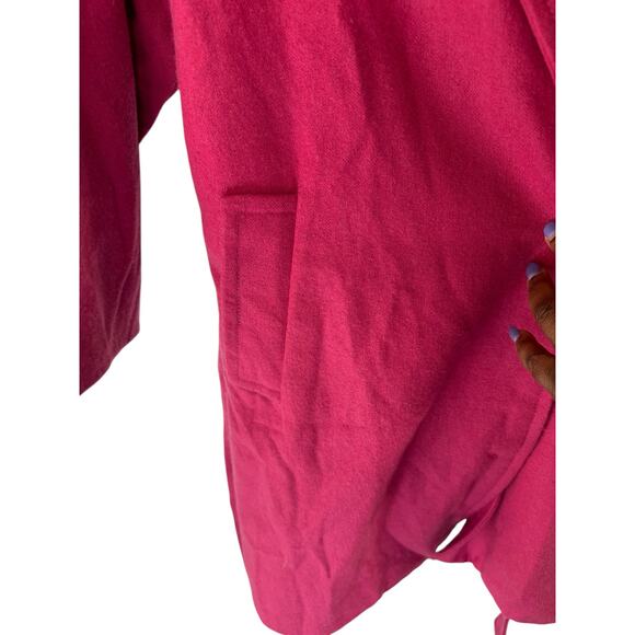 New with Tags Narciso Rodriguez Pink Belted Relaxed Trench Coat Overcoat Size XL - Picture 6 of 10